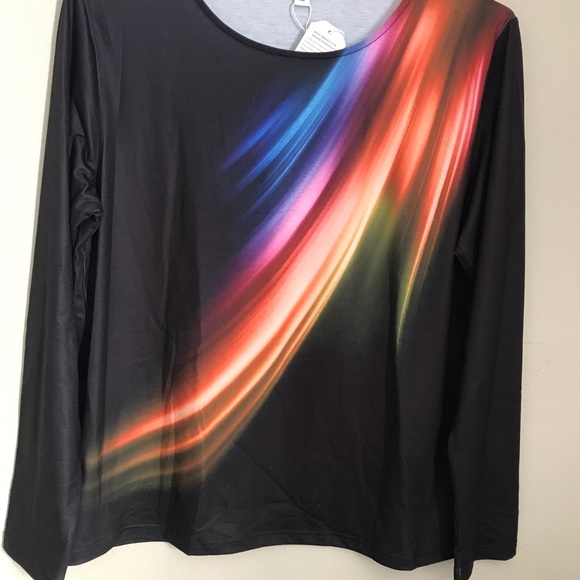 NWT Sunshine Rainbow Streak top XL - Picture 10 of 10